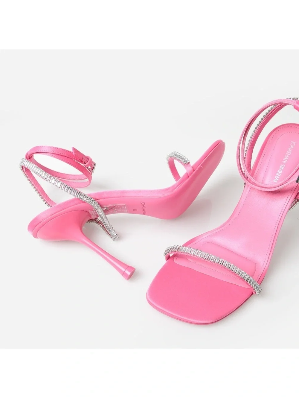 Jonathan Simkhai Luxon Crystal Harness Sandals in Pink, Size EU41 Retail $675